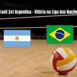 Brasil vence Argentina por 3 sets a 1 na Liga das Nações