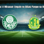 Palmeiras 1-1 Mirassol: Empate no Allianz Parque na 14ª rodada