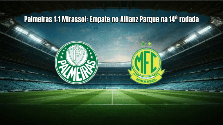 Palmeiras 1-1 Mirassol: Empate no Allianz Parque na 14ª rodada