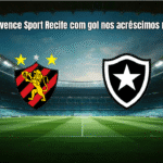 Botafogo vence Sport Recife com gol nos acréscimos na Série A
