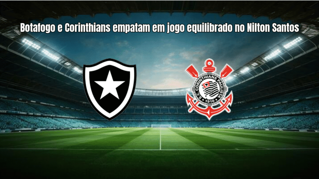 Botafogo e Corinthians empatam em jogo equilibrado no Nilton Santos