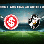 Internacional 1-1 Vasco: Empate com gol no fim e expulsão