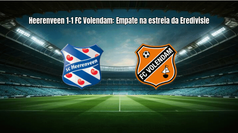 Heerenveen 1-1 FC Volendam: Empate na estreia da Eredivisie