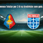 PEC Zwolle vence Telstar por 2-0 na Eredivisie com gols de Kostons