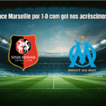 Rennes vence Marseille por 1-0 com gol nos acréscimos na Ligue 1