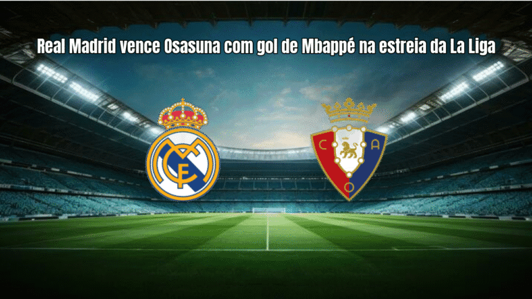 Real Madrid vence Osasuna com gol de Mbappé na estreia da La Liga