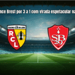 Lens vence Brest por 3 a 1 com virada espetacular na Ligue 1
