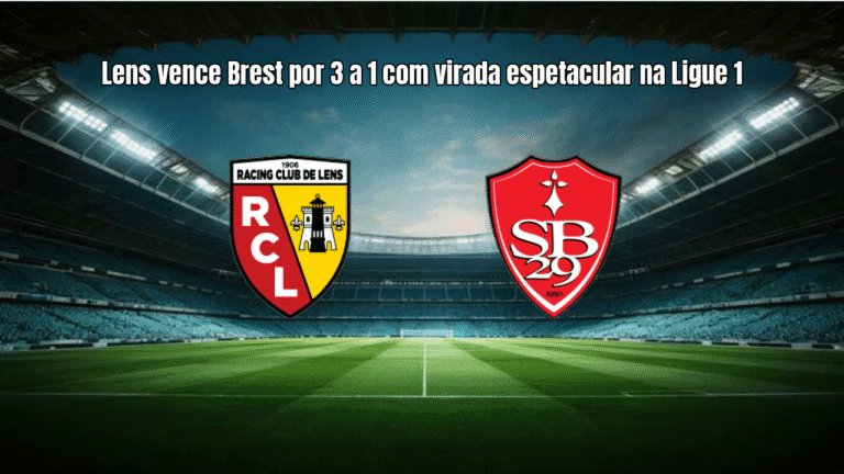 Lens vence Brest por 3 a 1 com virada espetacular na Ligue 1