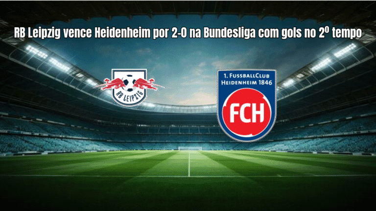 RB Leipzig vence Heidenheim por 2-0 na Bundesliga com gols no 2º tempo