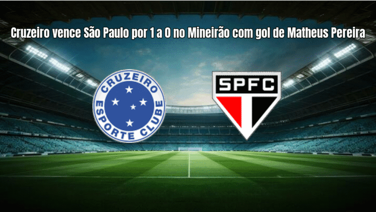Cruzeiro vence São Paulo por 1 a 0 no Mineirão com gol de Matheus Pereira