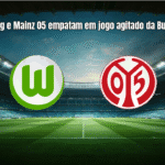 Wolfsburg e Mainz 05 empatam em jogo agitado da Bundesliga