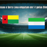 Guinea-Bissau e Serra Leoa empatam em 1-1 pelas Eliminatórias