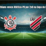 Corinthians vence Atlético-PR por 2x0 na Copa do Brasil