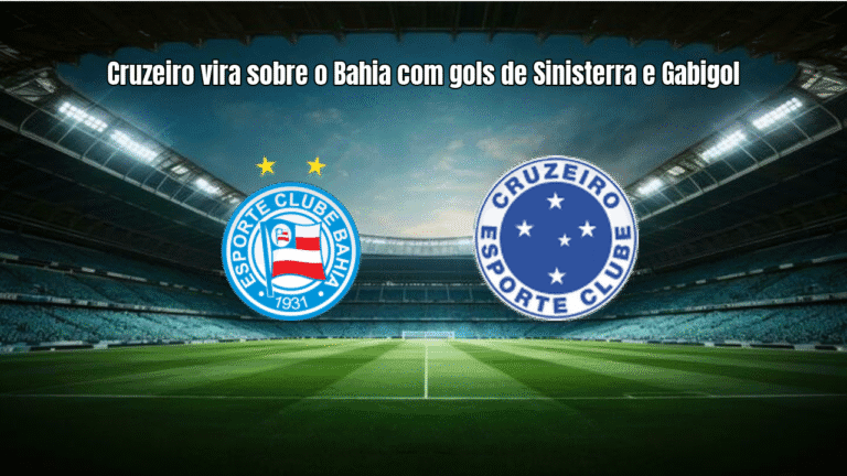 Cruzeiro vira sobre o Bahia com gols de Sinisterra e Gabigol