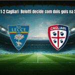 Lecce 1-2 Cagliari: Belotti decide com dois gols na Serie A
