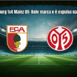 FC Augsburg 1x4 Mainz 05: Kohr marca e é expulso na goleada