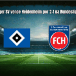 Hamburger SV vence Heidenheim por 2-1 na Bundesliga Alemã