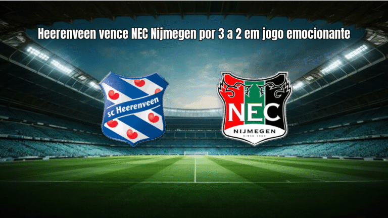 Heerenveen vence NEC Nijmegen por 3 a 2 em jogo emocionante