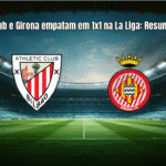 Athletic Club e Girona empatam em 1x1 na La Liga: Resumo do Jogo