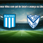 Racing vence Vélez com gol de Solari e avança na Libertadores