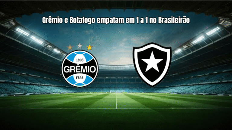 Grêmio e Botafogo empatam em 1 a 1 no Brasileirão
