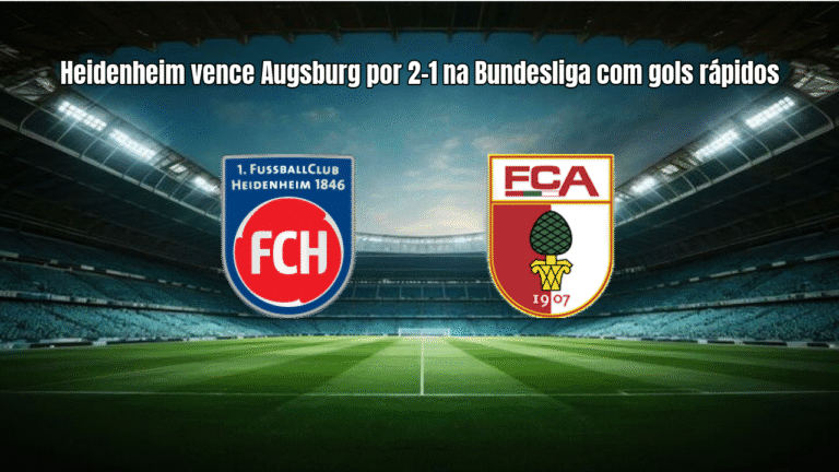 Heidenheim vence Augsburg por 2-1 na Bundesliga com gols rápidos
