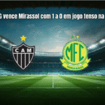 Atlético-MG vence Mirassol com 1 a 0 em jogo tenso na Arena MRV