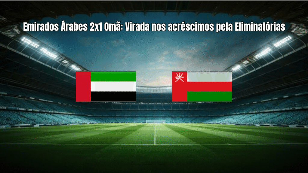 Emirados Árabes 2x1 Omã: Virada nos acréscimos pela Eliminatórias