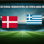 Dinamarca 3x1 Grécia: Hojlund brilha em vitória pelas Eliminatórias