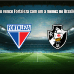 Vasco vence Fortaleza com um a menos no Brasileirão