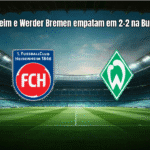Heidenheim e Werder Bremen empatam em 2-2 na Bundesliga