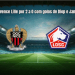 Nice vence Lille por 2 a 0 com golos de Diop e Jansson