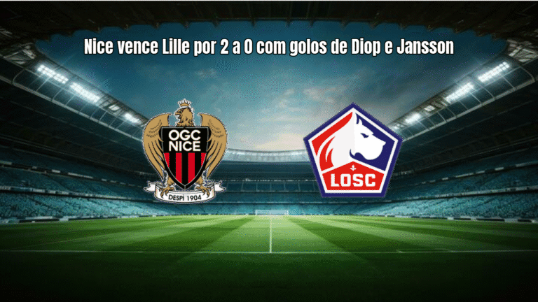 Nice vence Lille por 2 a 0 com golos de Diop e Jansson