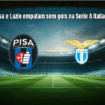 Pisa e Lazio empatam sem gols na Serie A italiana