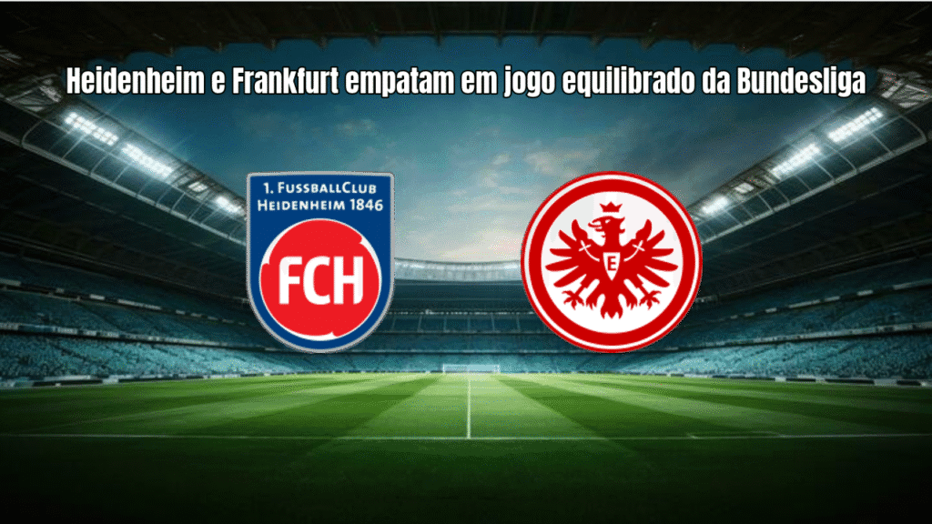Heidenheim e Frankfurt empatam em jogo equilibrado da Bundesliga