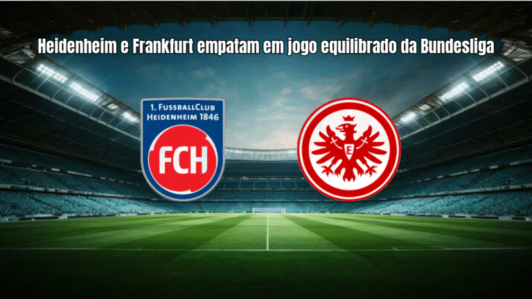 Heidenheim e Frankfurt empatam em jogo equilibrado da Bundesliga