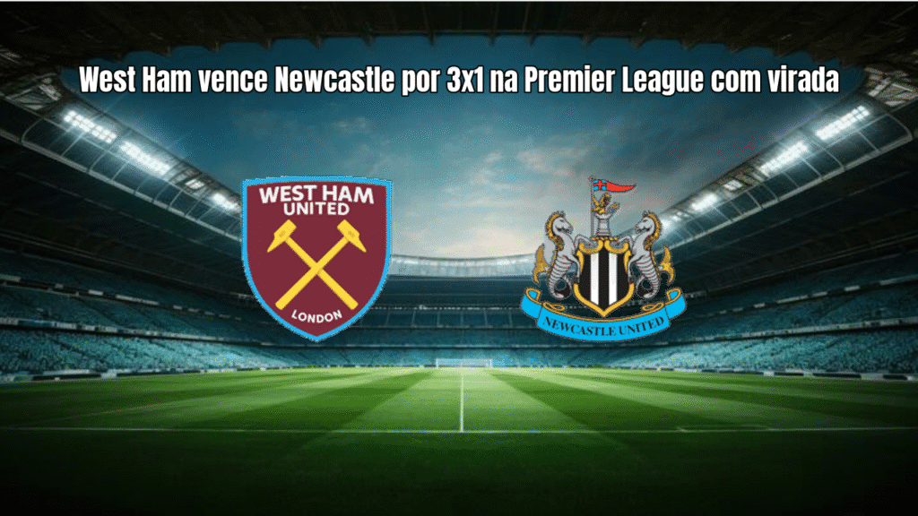 West Ham vence Newcastle por 3x1 na Premier League com virada