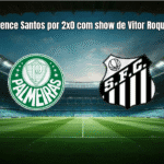 Palmeiras vence Santos por 2x0 com show de Vitor Roque no Allianz