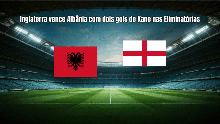 Inglaterra vence Albânia com dois gols de Kane nas Eliminatórias