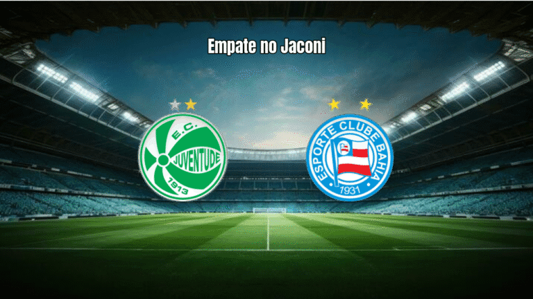 Juventude e Bahia empatam em 1 a 1 no Alfredo Jaconi