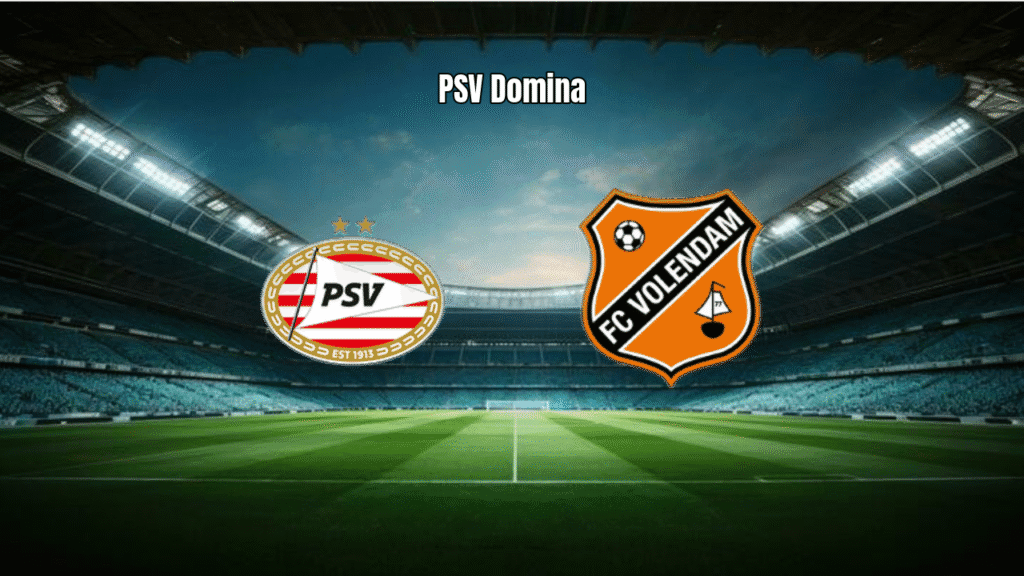 PSV Eindhoven vence FC Volendam por 3-0 na Eredivisie