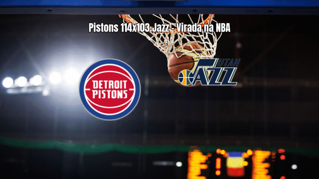 Detroit Pistons vence Utah Jazz por 114 a 103 na NBA