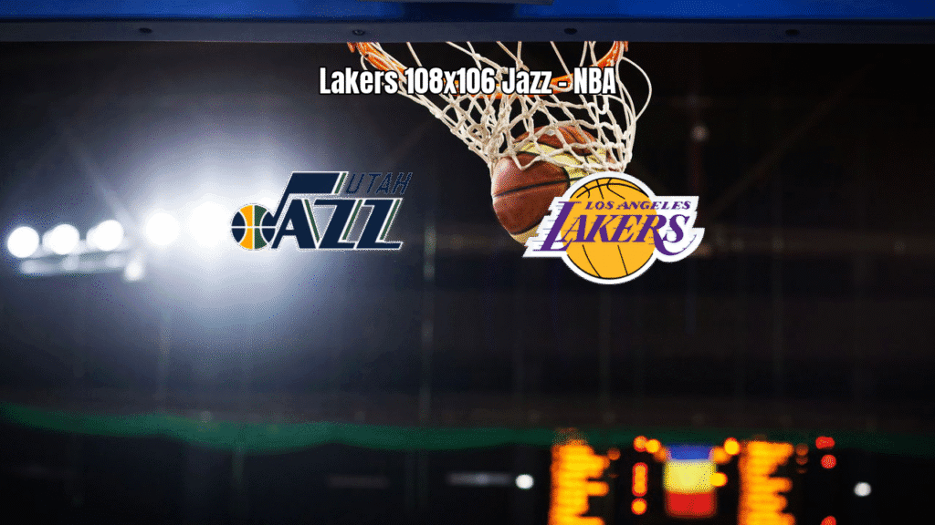 Lakers vencem Jazz por 108 a 106 em jogo emocionante da NBA