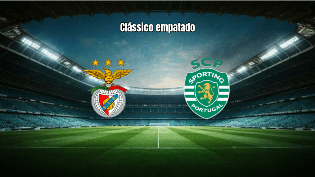 Benfica e Sporting empatam em clássico intenso da Primeira Liga