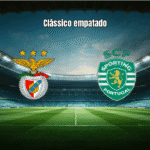 Benfica e Sporting empatam em clássico intenso da Primeira Liga