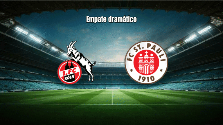 Köln e St. Pauli empatam na Bundesliga com gol nos acréscimos