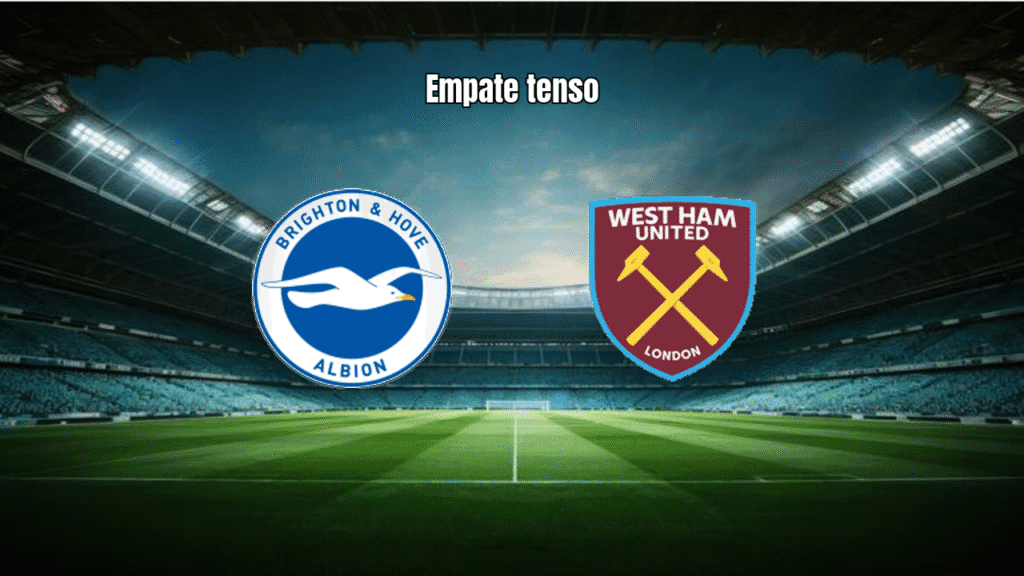 Brighton 1-1 West Ham: Gols no fim e domínio sem vitória