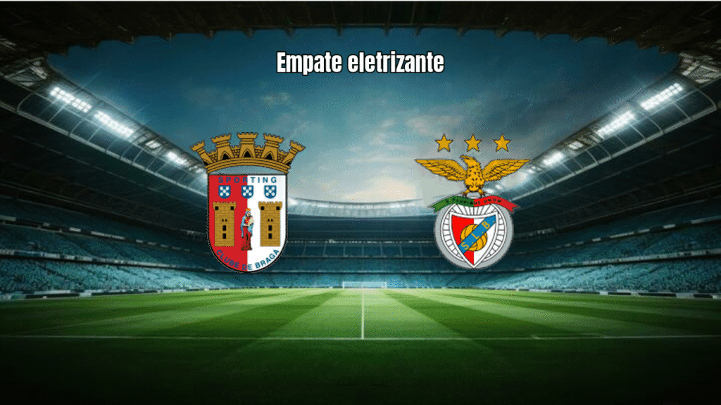 Braga e Benfica empatam em 2-2 em jogo eletrizante da Liga Portugal