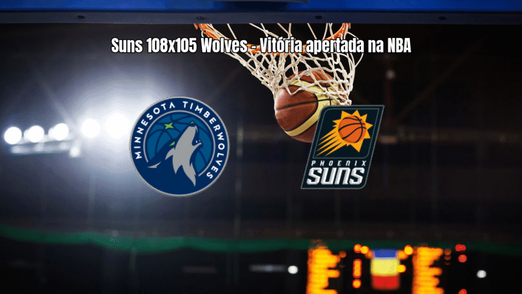 Phoenix Suns vence Minnesota Timberwolves por 108 a 105 na NBA