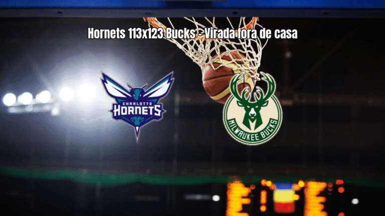 Milwaukee Bucks vence Charlotte Hornets por 123 a 113 na NBA